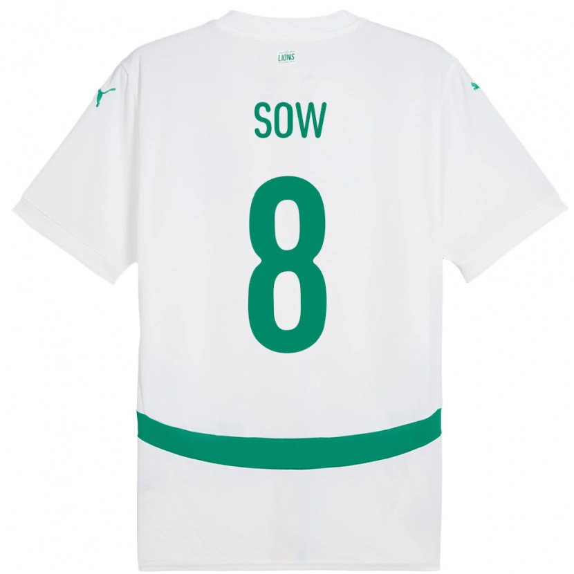 Danxen Kinder Senegal Mbayang Sow #8 Weiß Heimtrikot Trikot 24-26 T-Shirt Schweiz