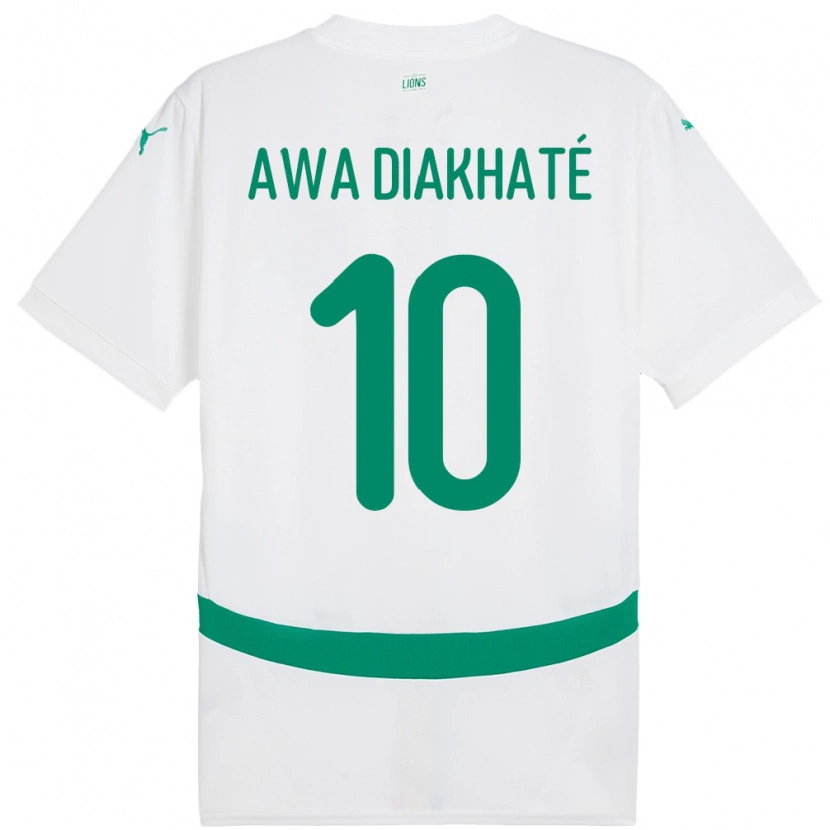Danxen Kinder Senegal Ndeye Awa Diakhate #10 Weiß Heimtrikot Trikot 24-26 T-Shirt Schweiz
