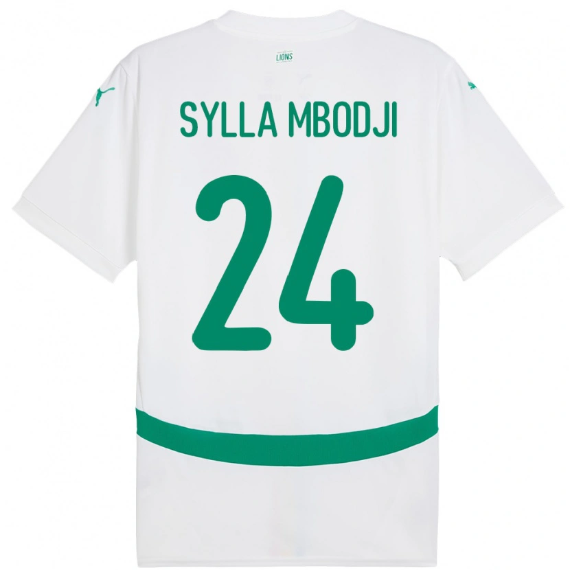 Danxen Kinder Senegal Coumba Sylla Mbodji #24 Weiß Heimtrikot Trikot 24-26 T-Shirt Schweiz