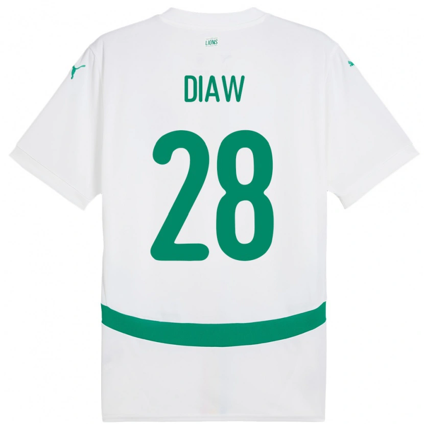Danxen Kinder Senegal Mory Diaw #28 Weiß Heimtrikot Trikot 24-26 T-Shirt Schweiz