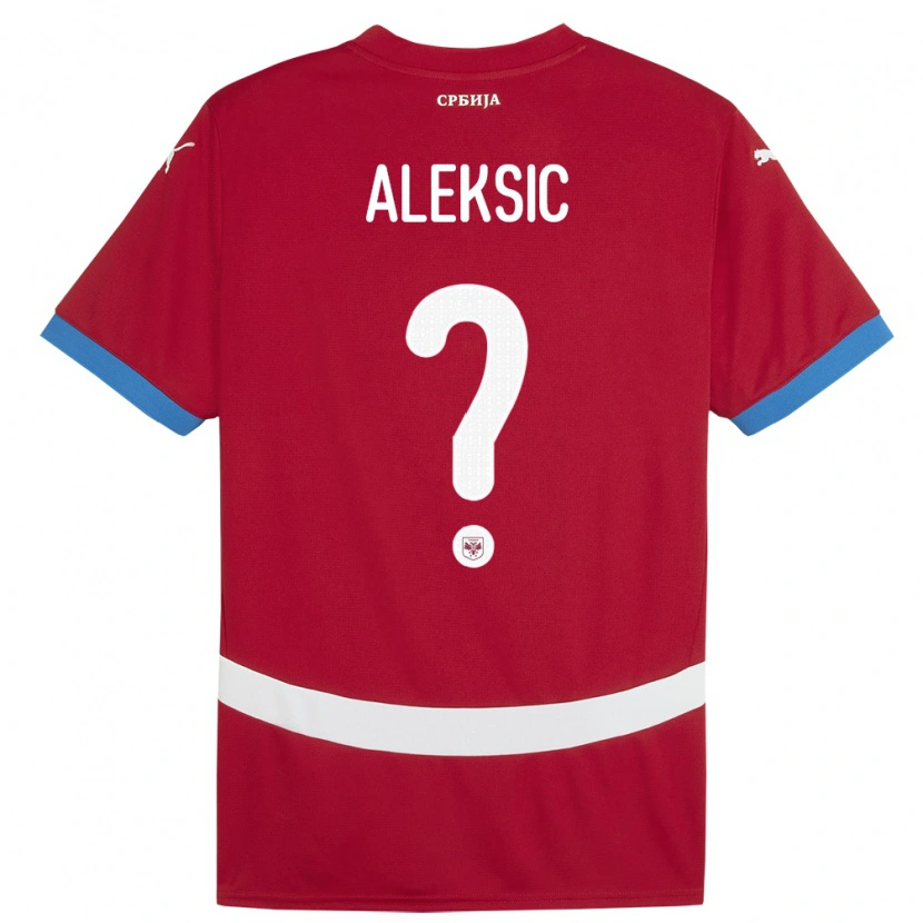 Danxen Kinder Serbien Milan Aleksic #0 Rot Heimtrikot Trikot 24-26 T-Shirt Schweiz