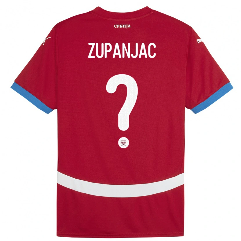 Danxen Kinder Serbien Matija Zupanjac #0 Rot Heimtrikot Trikot 24-26 T-Shirt Schweiz