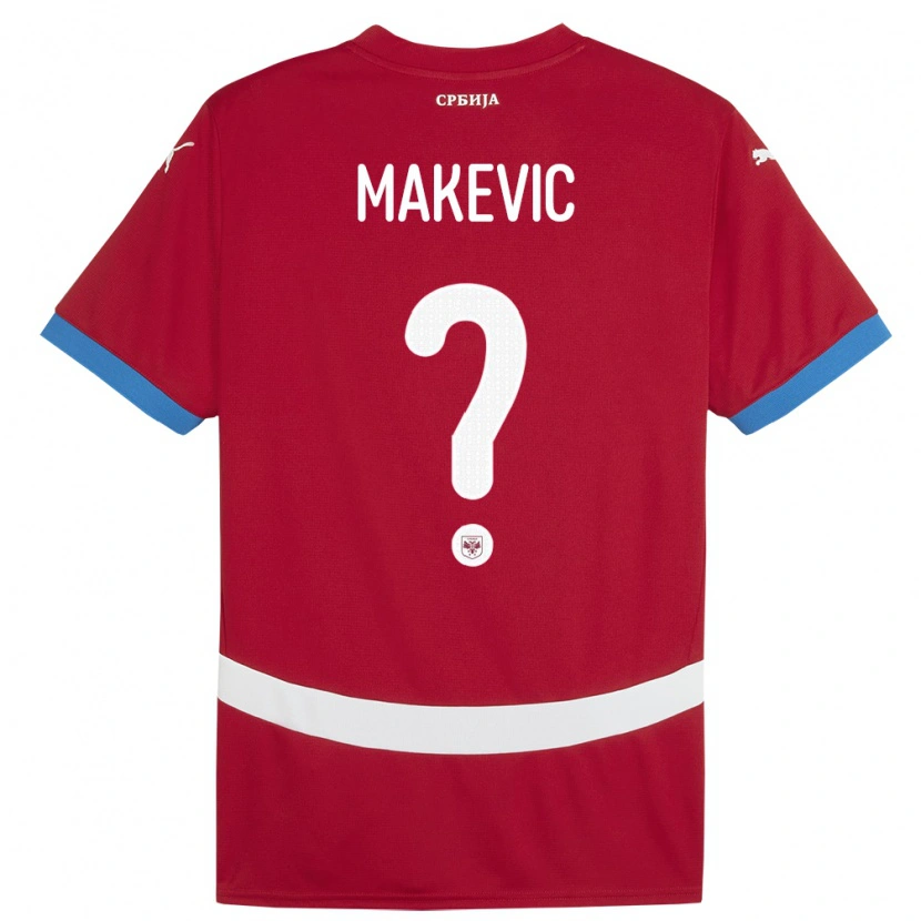 Danxen Kinder Serbien Dusan Makevic #0 Rot Heimtrikot Trikot 24-26 T-Shirt Schweiz