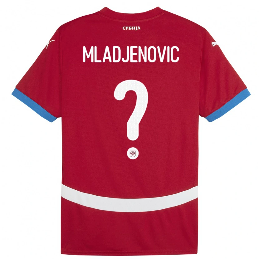 Danxen Kinder Serbien Uros Mladjenovic #0 Rot Heimtrikot Trikot 24-26 T-Shirt Schweiz