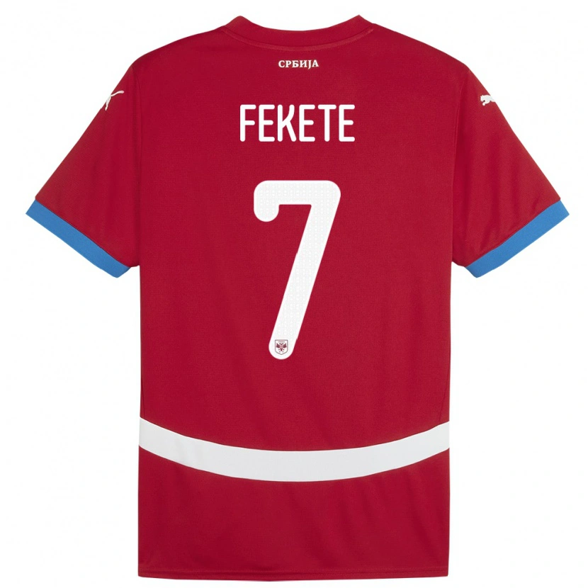 Danxen Kinder Serbien Danilo Fekete #7 Rot Heimtrikot Trikot 24-26 T-Shirt Schweiz