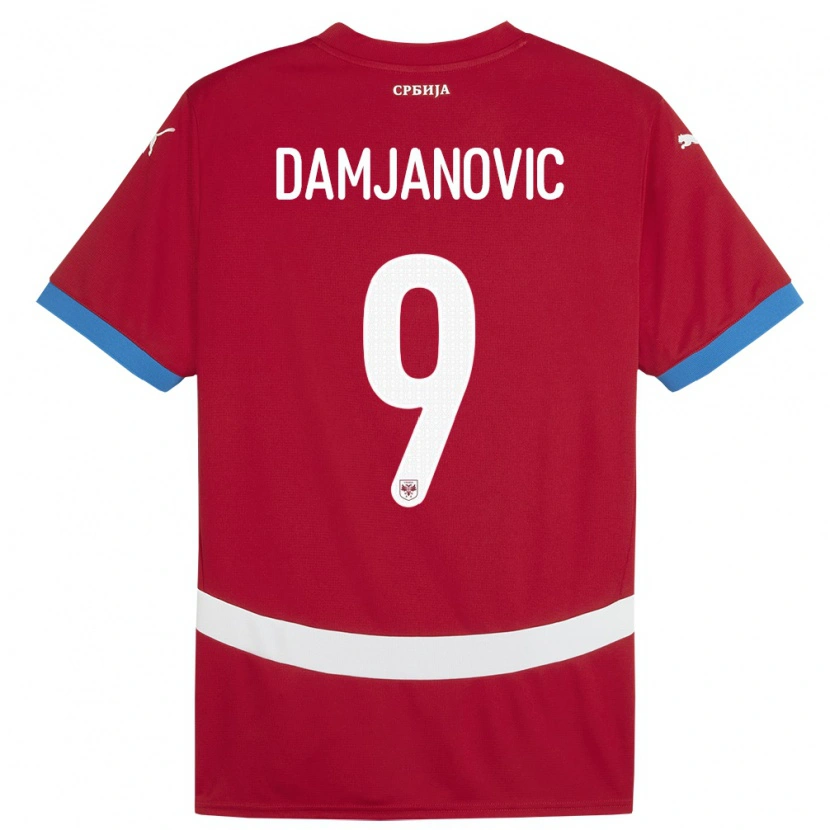 Danxen Kinder Serbien Aleksa Damjanovic #9 Rot Heimtrikot Trikot 24-26 T-Shirt Schweiz