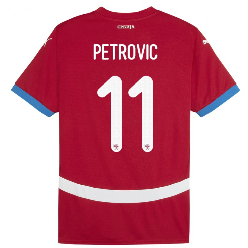 Danxen Kinder Serbien Aleksa Petrovic #11 Rot Heimtrikot Trikot 24-26 T-Shirt Schweiz