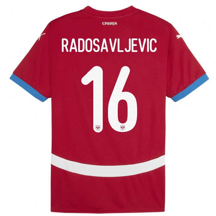 Danxen Kinder Serbien Lazar Radosavljevic #16 Rot Heimtrikot Trikot 24-26 T-Shirt Schweiz