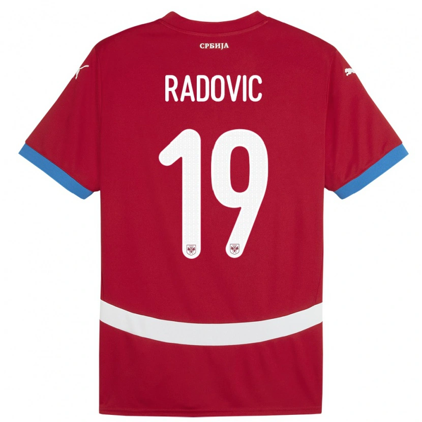 Danxen Kinder Serbien Dusan Radovic #19 Rot Heimtrikot Trikot 24-26 T-Shirt Schweiz