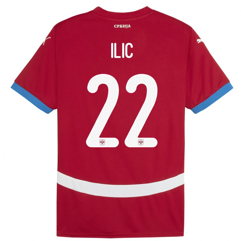 Danxen Kinder Serbien Pavle Ilic #22 Rot Heimtrikot Trikot 24-26 T-Shirt Schweiz