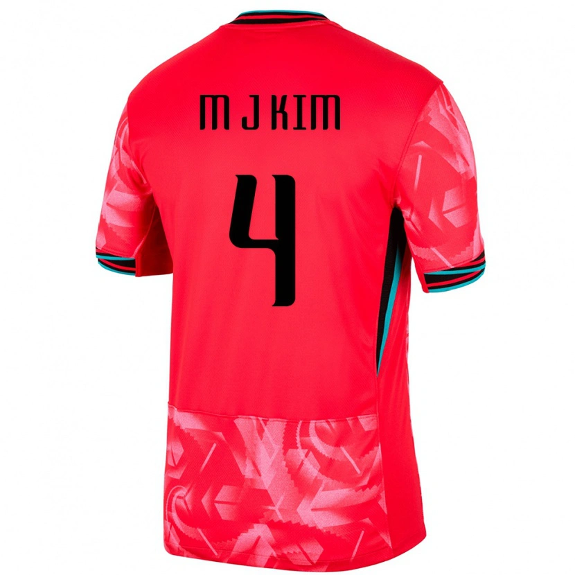 Danxen Kinder Südkorea Min-Jae Kim #4 Rot Heimtrikot Trikot 24-26 T-Shirt Schweiz
