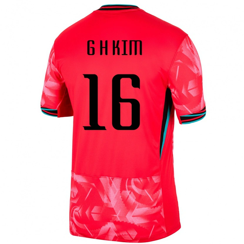 Danxen Kinder Südkorea Kim Gyeong Hwan #16 Rot Heimtrikot Trikot 24-26 T-Shirt Schweiz
