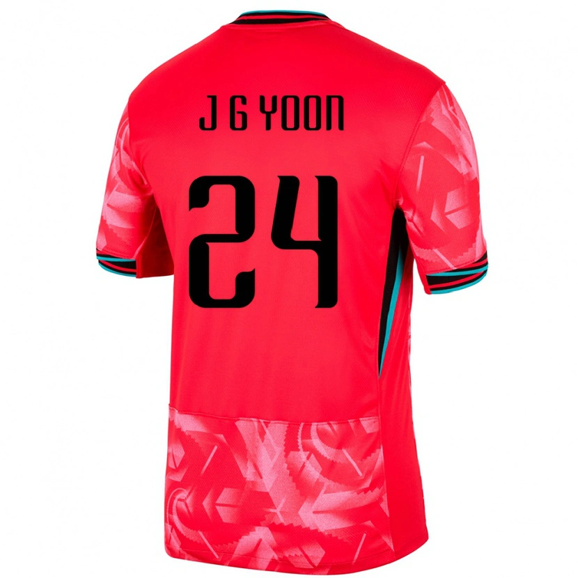 Danxen Kinder Südkorea Jong-Gyu Yoon #24 Rot Heimtrikot Trikot 24-26 T-Shirt Schweiz