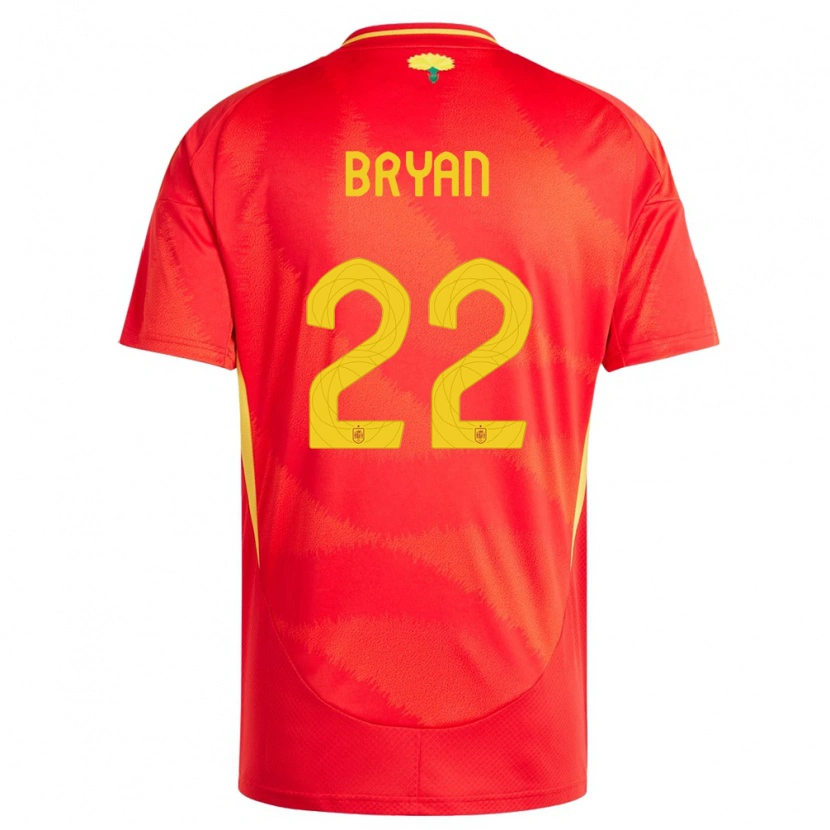Danxen Kinder Spanien Bryan Gil #22 Rot Heimtrikot Trikot 24-26 T-Shirt Schweiz