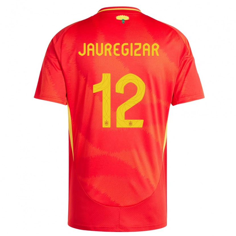 Danxen Kinder Spanien Mikel Jauregizar #12 Rot Heimtrikot Trikot 24-26 T-Shirt Schweiz