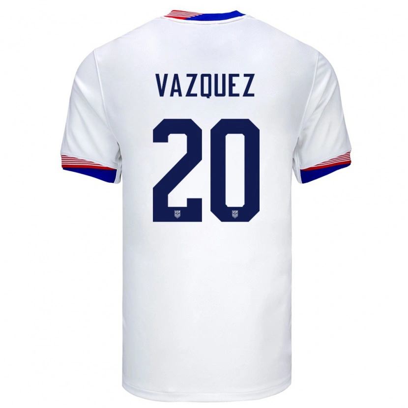 Danxen Kinder Vereinigte Staaten Brandon Vazquez #20 Weiß Heimtrikot Trikot 24-26 T-Shirt Schweiz