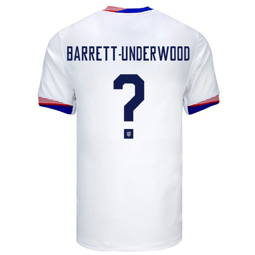 Danxen Kinder Vereinigte Staaten Keehan Barret-Underwood #0 Weiß Heimtrikot Trikot 24-26 T-Shirt Schweiz