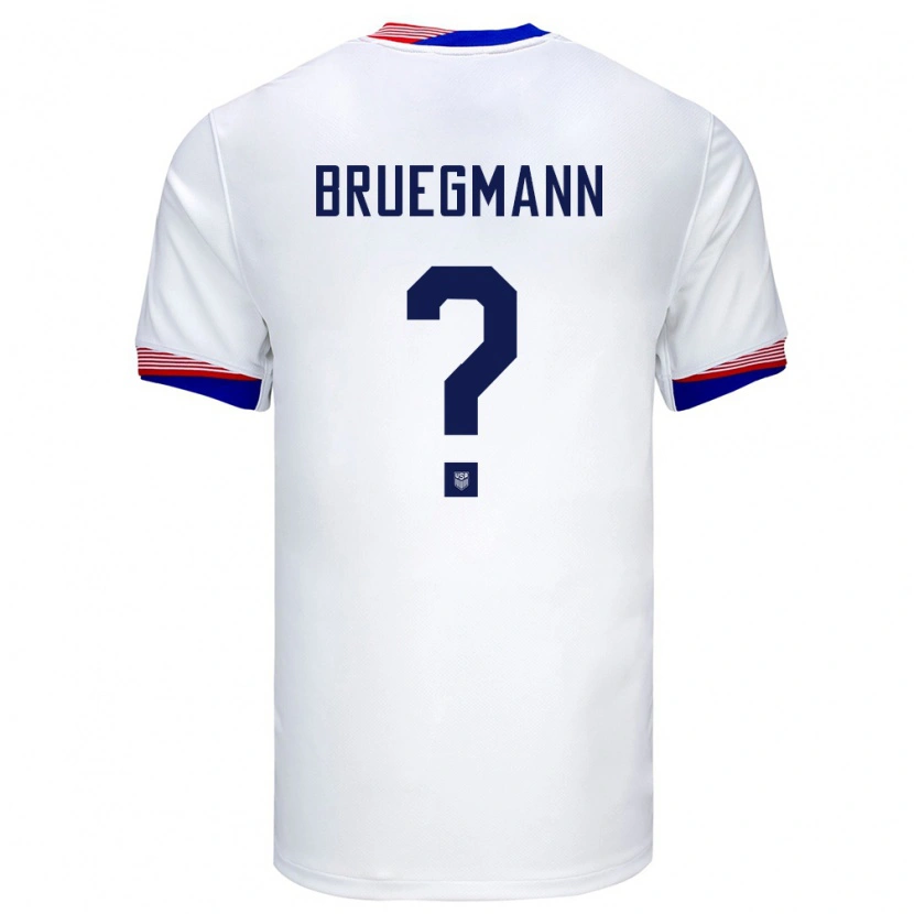 Danxen Kinder Vereinigte Staaten Lukas Bruegmann #0 Weiß Heimtrikot Trikot 24-26 T-Shirt Schweiz