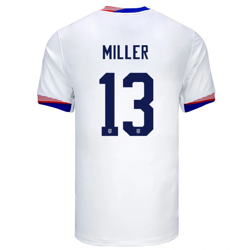 Danxen Kinder Vereinigte Staaten Peyton Miller #13 Weiß Heimtrikot Trikot 24-26 T-Shirt Schweiz