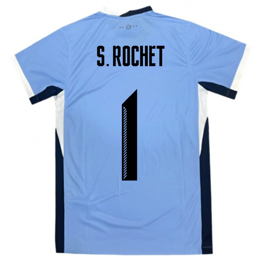 Danxen Kinder Uruguay Sergio Rochet #1 Weiß Schwarz Heimtrikot Trikot 24-26 T-Shirt Schweiz