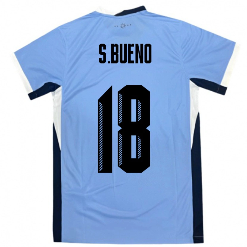 Danxen Kinder Uruguay Santiago Bueno #18 Weiß Schwarz Heimtrikot Trikot 24-26 T-Shirt Schweiz