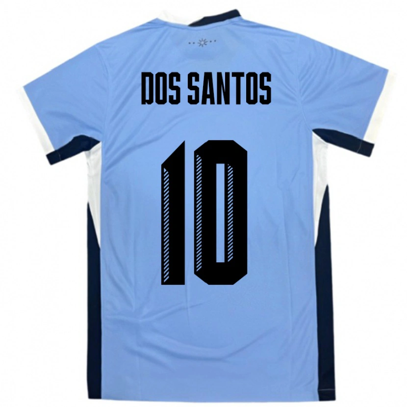 Danxen Kinder Uruguay Alexander Dos Santos #10 Weiß Schwarz Heimtrikot Trikot 24-26 T-Shirt Schweiz