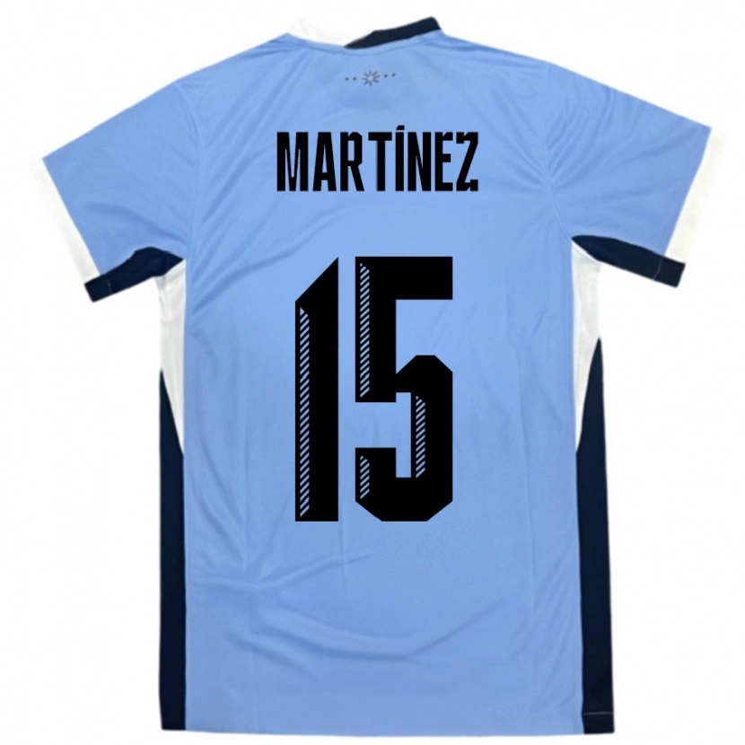 Danxen Kinder Uruguay Facundo Martínez #15 Weiß Schwarz Heimtrikot Trikot 24-26 T-Shirt Schweiz
