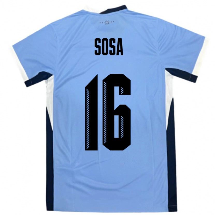 Danxen Kinder Uruguay Santiago Sosa #16 Weiß Schwarz Heimtrikot Trikot 24-26 T-Shirt Schweiz