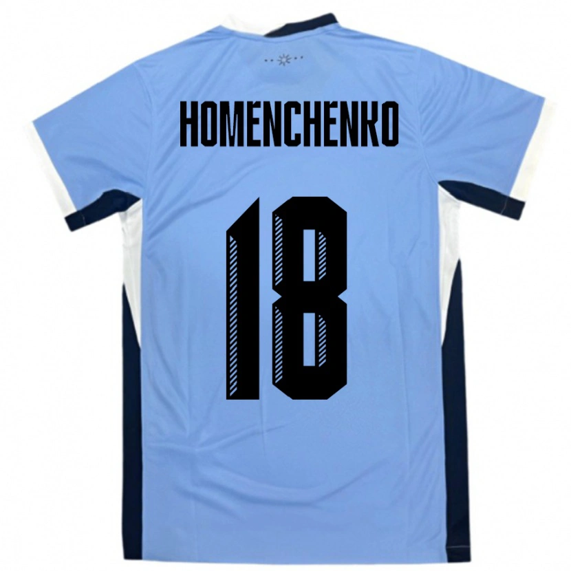 Danxen Kinder Uruguay Santiago Homenchenko #18 Weiß Schwarz Heimtrikot Trikot 24-26 T-Shirt Schweiz