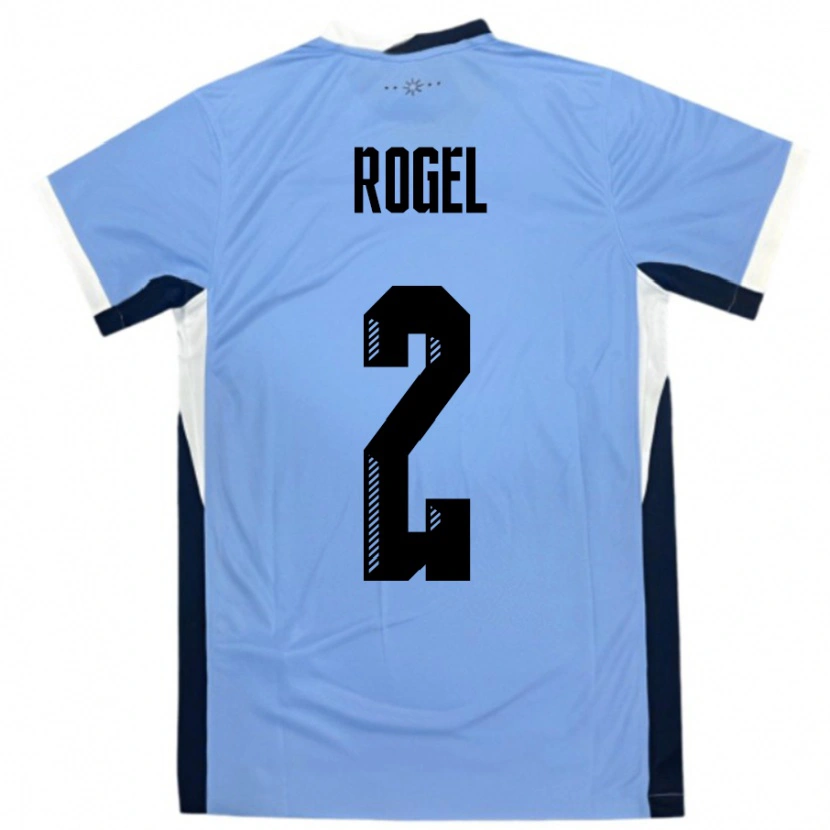 Danxen Kinder Uruguay Agustin Rogel #2 Weiß Schwarz Heimtrikot Trikot 24-26 T-Shirt Schweiz