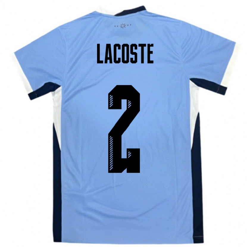 Danxen Kinder Uruguay Stephanie Lacoste #2 Weiß Schwarz Heimtrikot Trikot 24-26 T-Shirt Schweiz