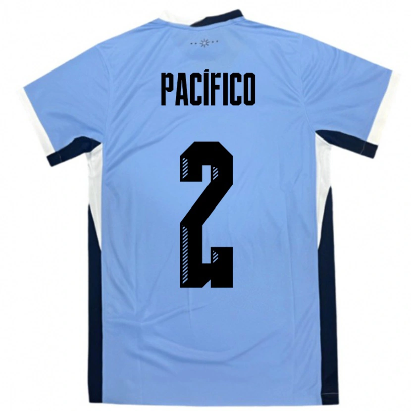 Danxen Kinder Uruguay Patricio Pacifico #2 Weiß Schwarz Heimtrikot Trikot 24-26 T-Shirt Schweiz