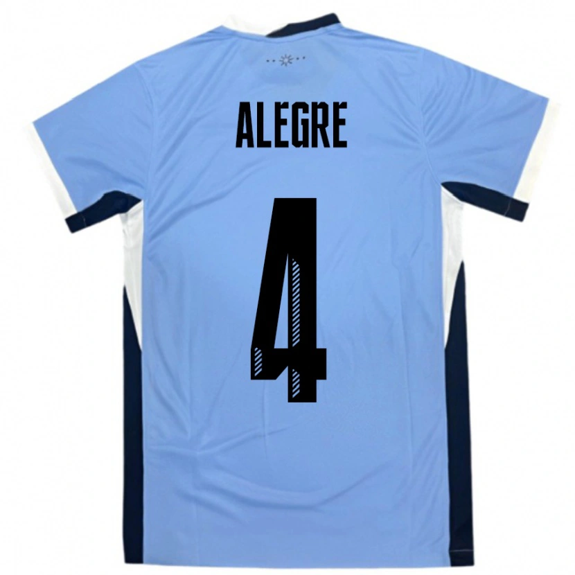 Danxen Kinder Uruguay Ignacio Alegre #4 Weiß Schwarz Heimtrikot Trikot 24-26 T-Shirt Schweiz