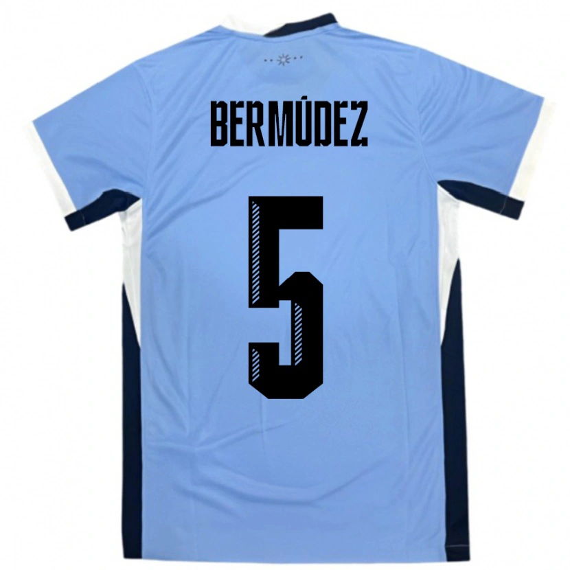 Danxen Kinder Uruguay Karol Bermudez #5 Weiß Schwarz Heimtrikot Trikot 24-26 T-Shirt Schweiz