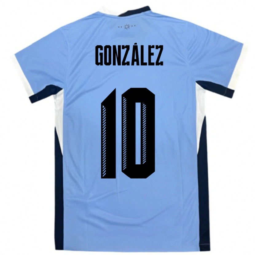 Danxen Kinder Uruguay Franco Gonzalez #10 Weiß Schwarz Heimtrikot Trikot 24-26 T-Shirt Schweiz