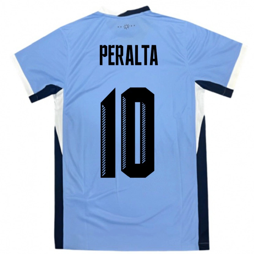 Danxen Kinder Uruguay Mateo Peralta #10 Weiß Schwarz Heimtrikot Trikot 24-26 T-Shirt Schweiz