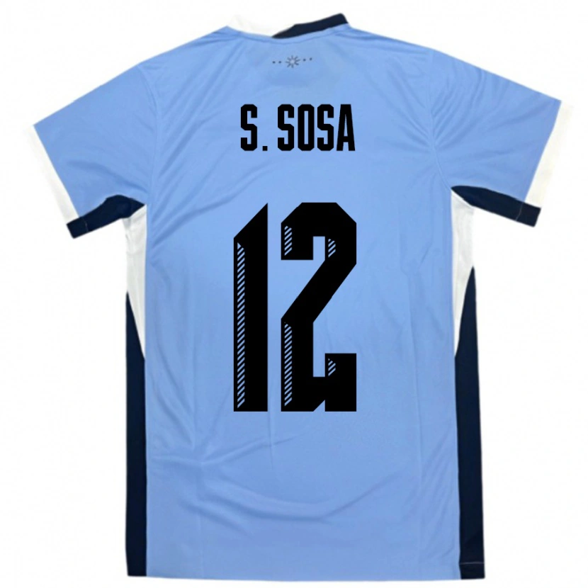 Danxen Kinder Uruguay Sebastian Sosa #12 Weiß Schwarz Heimtrikot Trikot 24-26 T-Shirt Schweiz