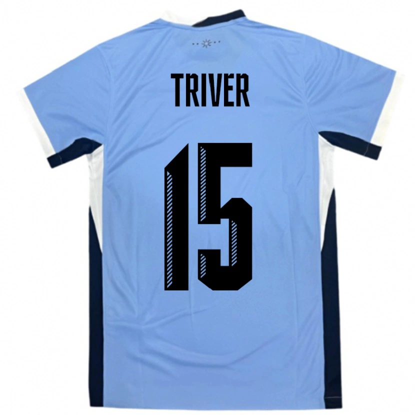 Danxen Kinder Uruguay Francisco Triver #15 Weiß Schwarz Heimtrikot Trikot 24-26 T-Shirt Schweiz