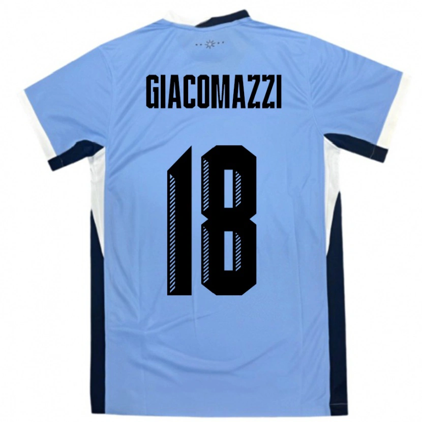 Danxen Kinder Uruguay Sebastian Giacomazzi #18 Weiß Schwarz Heimtrikot Trikot 24-26 T-Shirt Schweiz