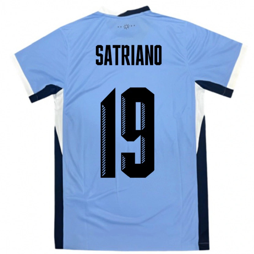 Danxen Kinder Uruguay Martin Satriano #19 Weiß Schwarz Heimtrikot Trikot 24-26 T-Shirt Schweiz