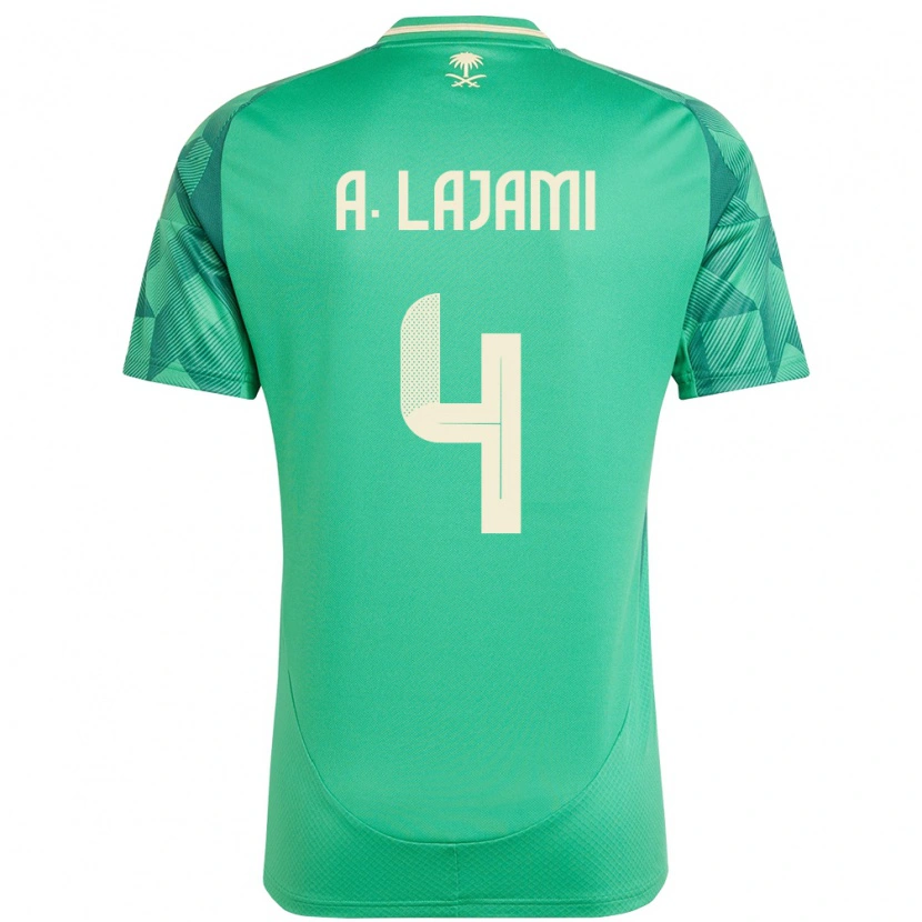 Danxen Kinder Saudi-Arabien Ali Lajami #4 Grün Heimtrikot Trikot 24-26 T-Shirt Schweiz