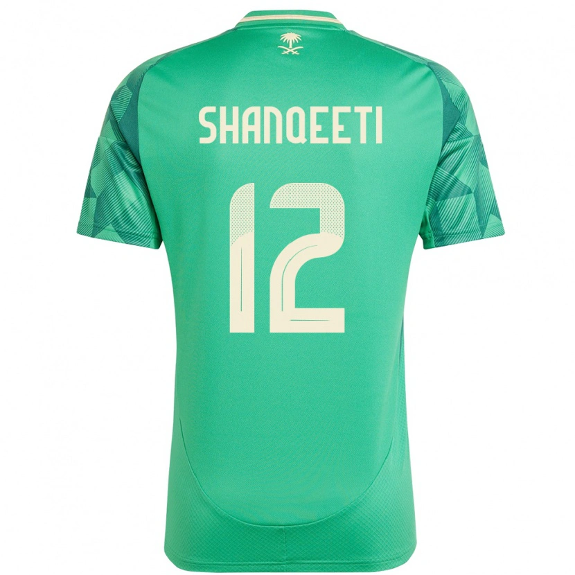 Danxen Kinder Saudi-Arabien Muhannad Shanqeeti #12 Grün Heimtrikot Trikot 24-26 T-Shirt Schweiz