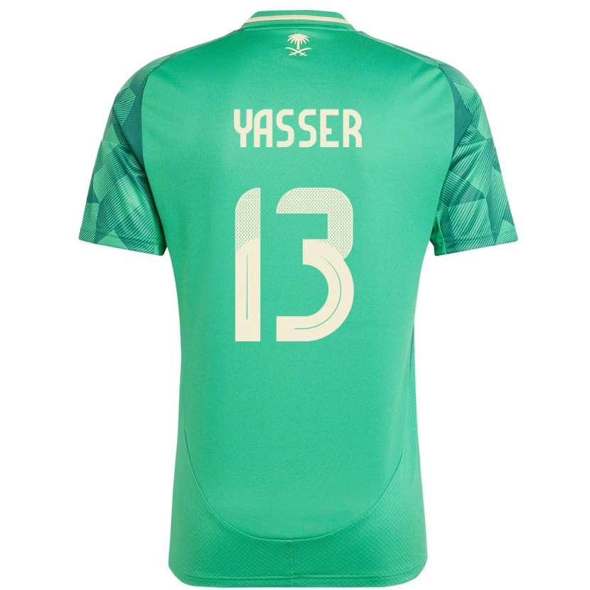 Danxen Kinder Saudi-Arabien Yasser Al-Shahrani #13 Grün Heimtrikot Trikot 24-26 T-Shirt Schweiz