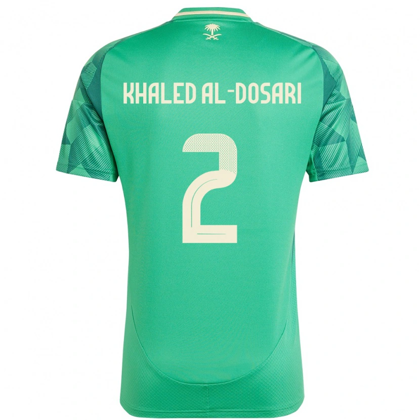 Danxen Kinder Saudi-Arabien Yazeed Khaled Al-Dosari #2 Grün Heimtrikot Trikot 24-26 T-Shirt Schweiz