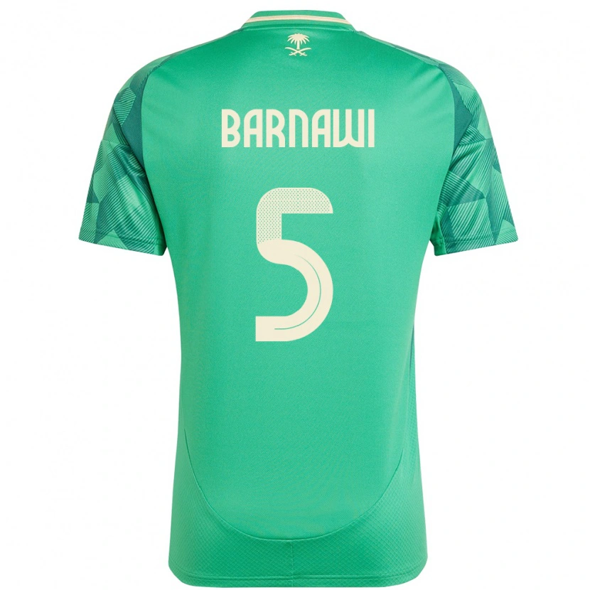 Danxen Kinder Saudi-Arabien Mohammed Barnawi #5 Grün Heimtrikot Trikot 24-26 T-Shirt Schweiz