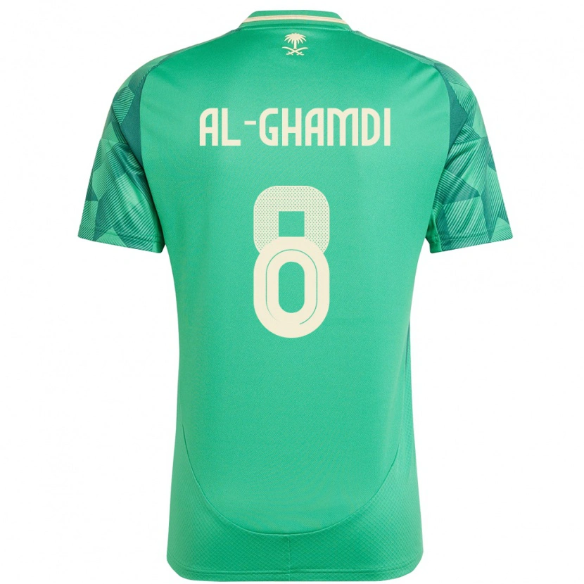 Danxen Kinder Saudi-Arabien Rakan Al-Ghamdi #8 Grün Heimtrikot Trikot 24-26 T-Shirt Schweiz