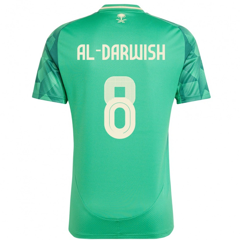 Danxen Kinder Saudi-Arabien Mohammed Al-Darwish #8 Grün Heimtrikot Trikot 24-26 T-Shirt Schweiz