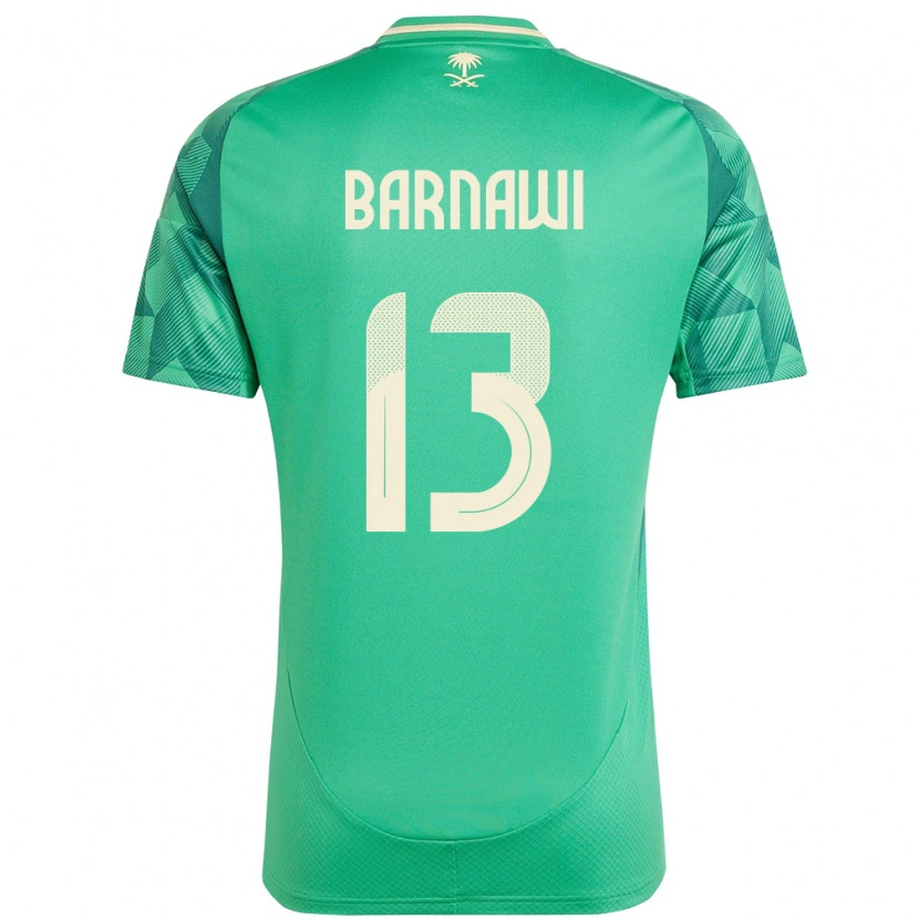 Danxen Kinder Saudi-Arabien Abdulsalam Barnawi #13 Grün Heimtrikot Trikot 24-26 T-Shirt Schweiz