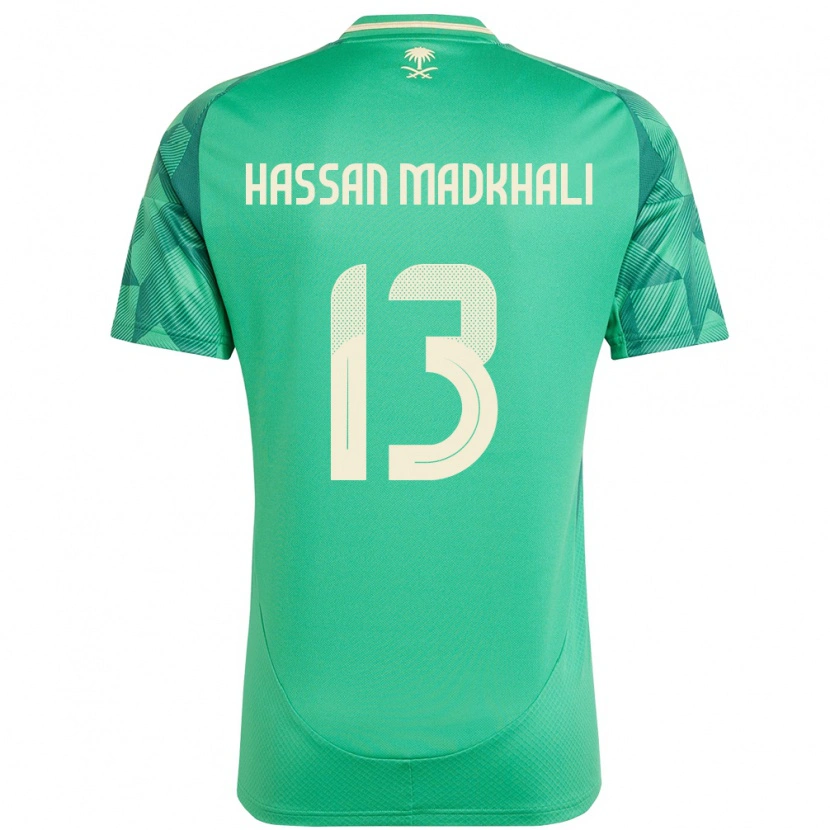 Danxen Kinder Saudi-Arabien Mohammed Hassan Madkhali #13 Grün Heimtrikot Trikot 24-26 T-Shirt Schweiz