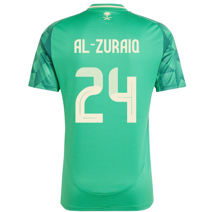 Danxen Kinder Saudi-Arabien Saeed Ibrahim Al-Zuraiq #24 Grün Heimtrikot Trikot 24-26 T-Shirt Schweiz